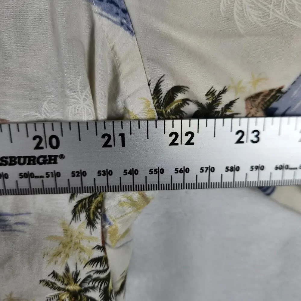 Campia Moda Hawaiian Shirt Size‎ Large Tropical Palm Cotton Casual